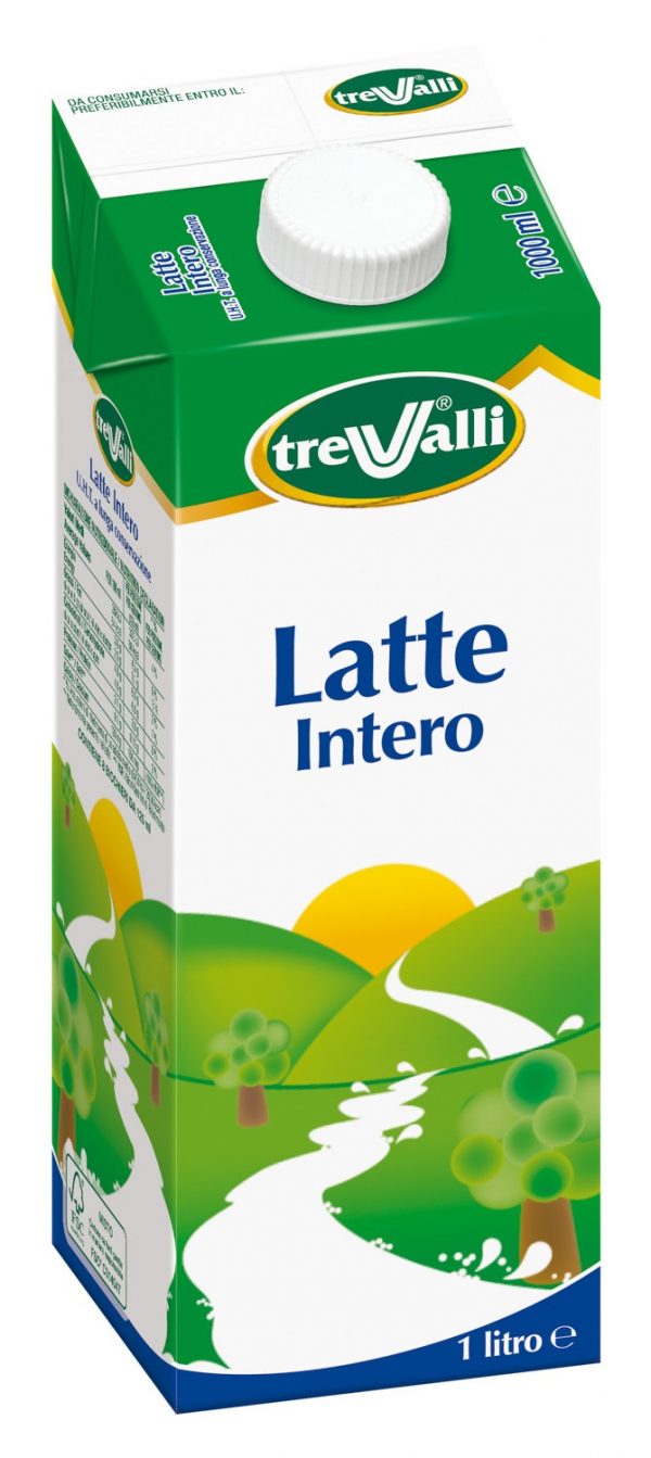 Latte intero "TreValli" intero edge UHT da lt. 1